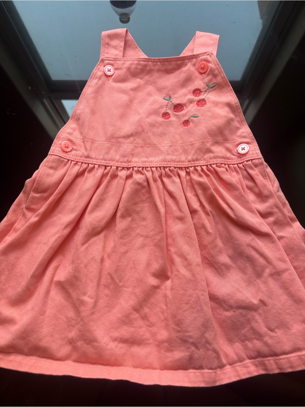 Girl coral romper 12M